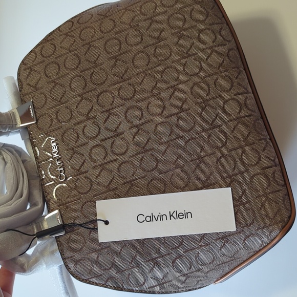 Calvin Klein Charlie Signature Zip-Top Satchel - Picture 3 of 7